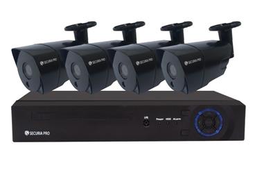 Kamerový set Securia Pro NVR4CHV3-B IP, 3Mpx, 4 kamery, PoE NVR, černá