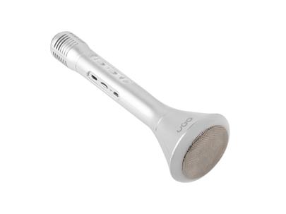 Karaoke Mikrofon UGO, bezdrátový, stříbrný