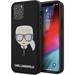 Karl Lagerfeld Glitter Head kryt iPhone 12 Pro Max 6.7" černý