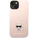 Karl Lagerfeld Liquid Silicone Choupette kryt iPhone 14 růžový