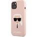 Karl Lagerfeld Liquid Silicone Karl Head Cover iPhone 13 světle růžový