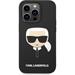 Karl Lagerfeld Liquid Silicone Karl Head kryt iPhone 14 Pro Max černý