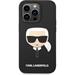 Karl Lagerfeld MagSafe kryt Liquid Silicone Karl Head iPhone 14 Pro černý