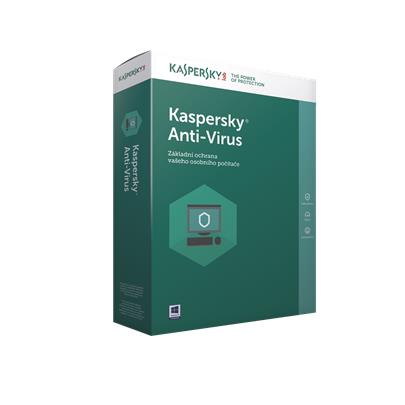 Kaspersky Anti-Virus 2017 CZ, 2PC, 1 rok