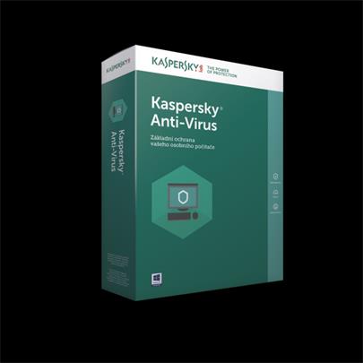 Kaspersky Anti-Virus 2017 CZ, 4PC, 1 rok, obnovení licence, elektronicky