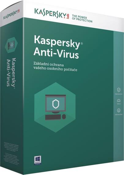 Kaspersky Anti-Virus 2017 CZ, 5PC, 1 rok, obnova