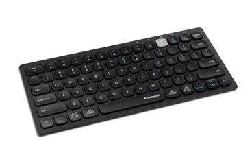 Kensington duální kompaktní klávesnice pro více zařízení, Bezdrátová USB + Bluetooth, UK layout - Černá