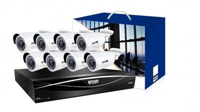KGUARD hybrid set HD1681-8WA813F 16+8 (CCTV+IP)kanálový rekordér 1080P/720p/960H/IPcam+8x 2M barevná venkovní kamera