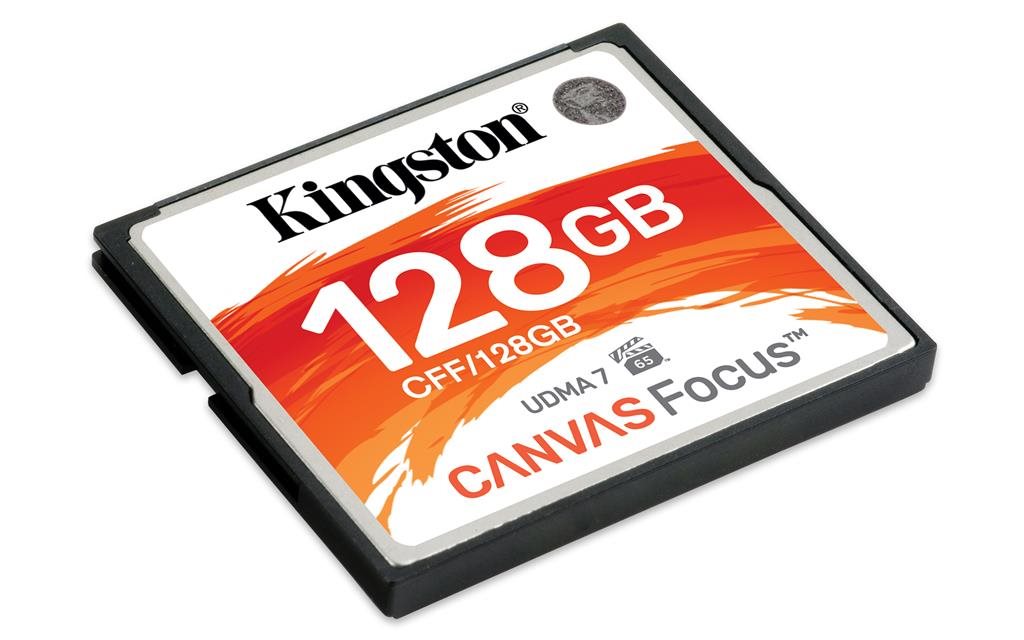 Kingston 128GB CompactFlash Canvas Focus up to 150R/130W