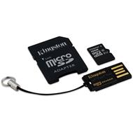 KINGSTON 16GB micro SD + SD adaptér + microSD čtečka Gen2 class 10