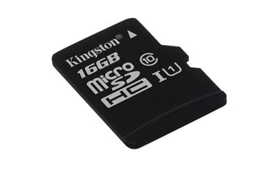KINGSTON 16GB microSDHC Memory Card 45MB/10MBs- UHS-I class 10 Gen 2 - BEZ ADAPTÉRU