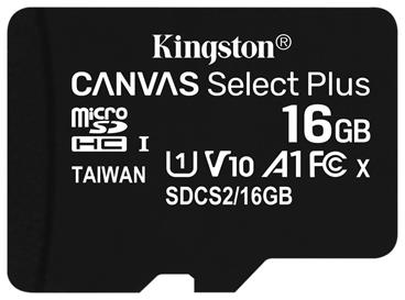 Kingston 16GB micSDHC Canvas Select Plus 100R A1 C10 - 1 ks