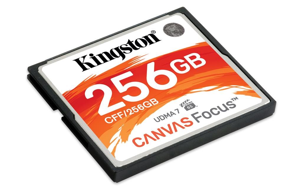 Kingston 256GB CompactFlash Canvas Focus up to 150R/130W
