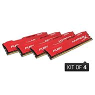 KINGSTON 32GB 2400MHz DDR4 CL15 DIMM (Kit of 4) 1Rx8 HyperX FURY Red