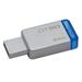KINGSTON 64GB USB 3.0 DataTraveler 50 (Kovový/Modrý)