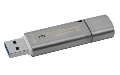 Kingston DataTraveler Locker+ G3 64GB USB 3.0, HW šifrování, kovový