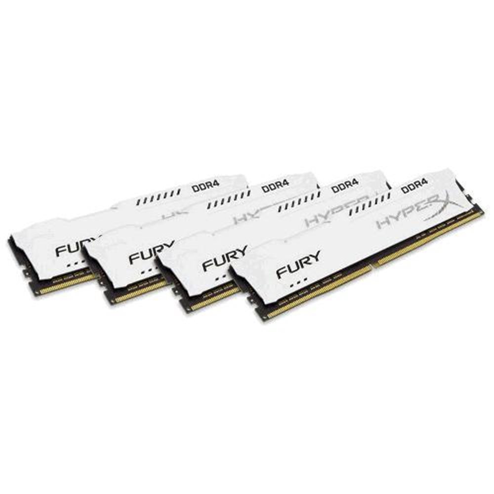 Kingston DDR4 32GB (Kit 4x8GB) HyperX FURY DIMM 2400MHz CL15 SR x8 bílá