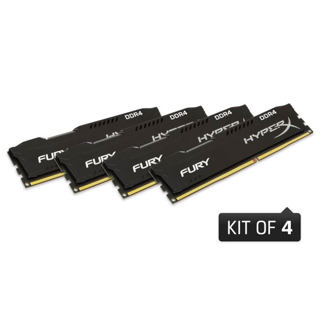 Kingston DDR4 32GB (Kit 4x8GB) HyperX FURY DIMM 2666MHz CL16 SR x8 černá
