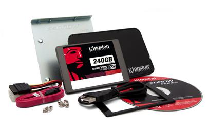 Kingston Flash SSD 240GB SSDNow KC300 SSD SATA 3 2.5 (7mm height) Upgrade Bundle Kit