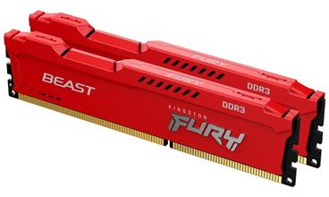 Kingston FURY Beast DDR3 16GB (Kit 2x8GB) 1600MHz DIMM CL10 červená