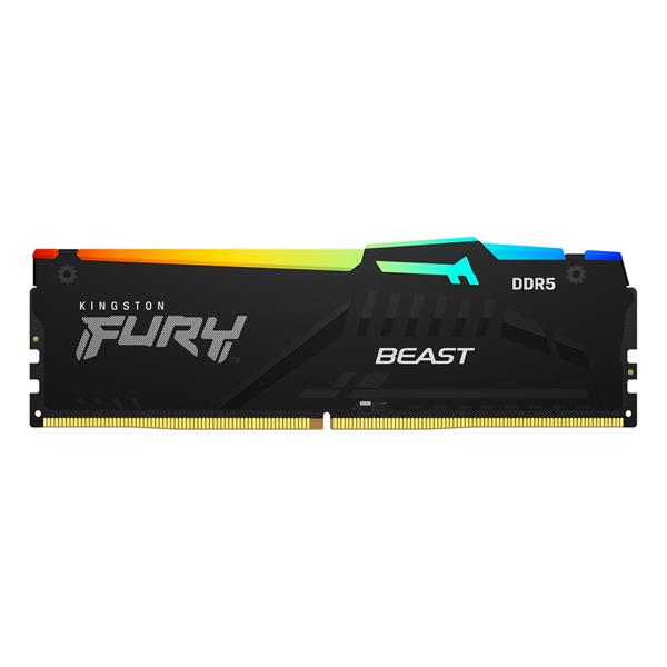 Kingston FURY Beast/DDR5/64GB/5600MHz/CL40/4x16GB/RGB/Black