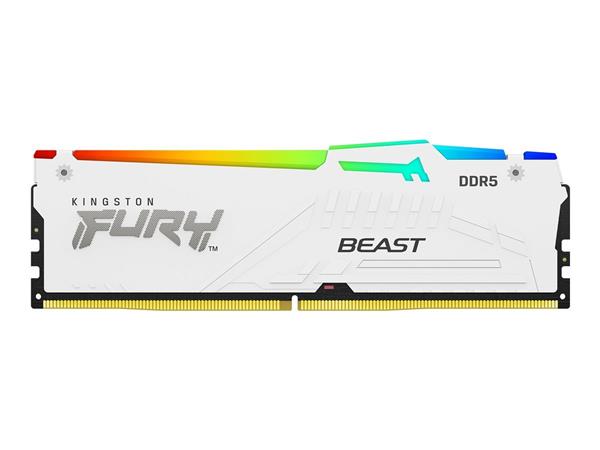 Kingston FURY Beast White/DDR5/32GB/5200MHz/CL40/1x32GB/RGB/White