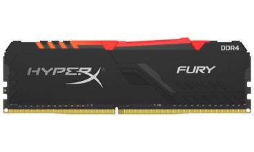 KINGSTON HyperX FURY RGB 16GB DDR4 2400MHz / DIMM / CL15 / RGB / černá