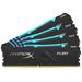 KINGSTON HyperX FURY RGB 64GB DDR4 2666MHz / DIMM / CL16 / RGB / černá / KIT 4x 16GB