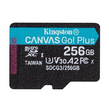 Kingston paměťová karta 256GB microSDXC Canvas Go Plus 170R A2 U3 V30 Single Pack w/o ADP