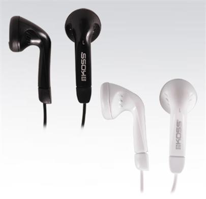 KOSS KE5K - Black lehká přenosná sluchátka