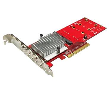 Kouwell DT-130 PCI-E karta pro 2x PCIe-NVMe nebo PCIe-AHCI M.2 SSD / 1x interní /