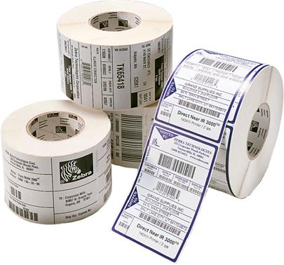 Label, Paper, 101.6x152.4mm; Direct Thermal, Z-Select 2000D, Coated, Permanent Adhesive, 19mm Core, Perforation and Black Mark