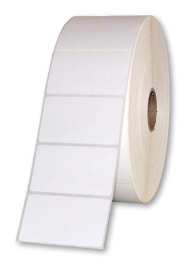 Label, Polyester, 57x32mm; Thermal Transfer, Z-Ultimate 3000T White, Permanent Adhesive, 25mm Core