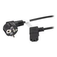 LANBERG CEE 7/7 na IEC 320 C13 POWER CORD 1.8M úhlový RIGHT VDE černý  