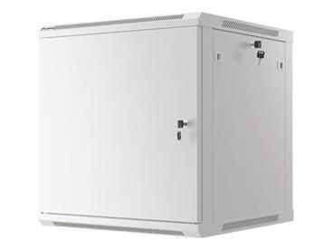 LANBERG Nástěnná jednodílná skříň 19", FOR SELF-ASSEMBLY 12U/600x600 plechové dveře šedá (RAL7035) (v rozloženém stavu