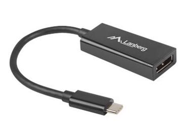 LANBERG USB-C(M) 3.1 na Displayport(F) adaptér kabel 15CM černý