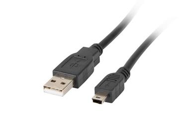 LANBERG USB MINI(M)->USB-A(M) 2.0 CABLE 1.8M BLACK FERRITE (CANON)