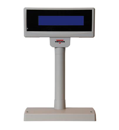 LCD zák.disp.FL-2024LB 2x20, USB, modré poz,béžový