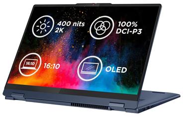 Lenovo IdeaPad 5 2-in-1 16AHP9 Ryzen 5 8645HS/16GB/SSD 512GB/16"/2K/OLED/400nitů/60Hz/touch/Pero/FPR/bez OS/modrá