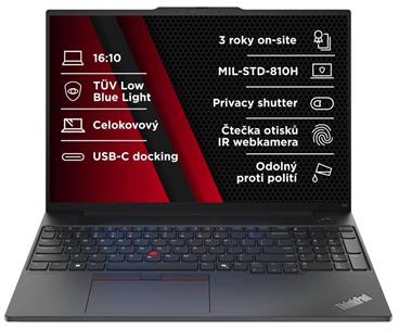 Lenovo ThinkPad E16 G2 Ryzen 5 7535HS/16GB/512GB SSD/16" WUXGA IPS/3yOnsite/Win11 Home/černá