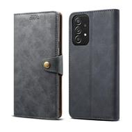 Lenuo Leather flipové pouzdro pro Samsung Galaxy A52 4G/5G, šedá