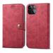 Lenuo Leather flipové pouzdro pro Samsung Galaxy S22 Ultra 5G, červená