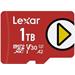 Lexar paměťová karta 1TB PLAY microSDXC™ UHS-I cards, čtení 150MB/s C10 A2 V30 U3