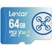 Lexar paměťová karta 64GB FLY High-Performance 1066x microSDXC™ UHS-I, (čtení/zápis:160/60MB/s) C10 A2 V30 U3
