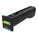 Lexmark CS820 Cyan Extra High Yield Corporate Toner Cartridge - 22 000 stran