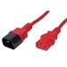 Lindy Kabel síťový prodlužovací, IEC320 C14 - C13, 0,5m, červený