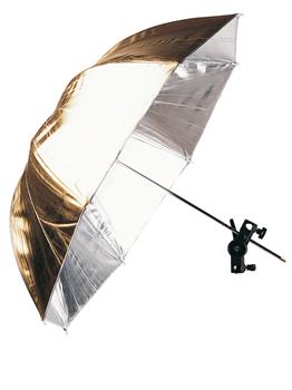 Linkstar PUK-84GS odrazný deštník oboustranný, 84 cm zlatá/stříbrná