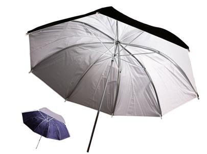 Linkstar PUK-84WB odrazný deštník oboustranný, 84 cm bílá/černá