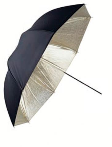Linkstar PUR-102GB odrazný deštník, 102 cm zlatá/černá