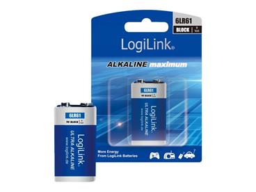 LOGILINK 6LR61B1 LOGILINK - Alkalické Baterie Ultra Power , 6LR61 , block, 9V